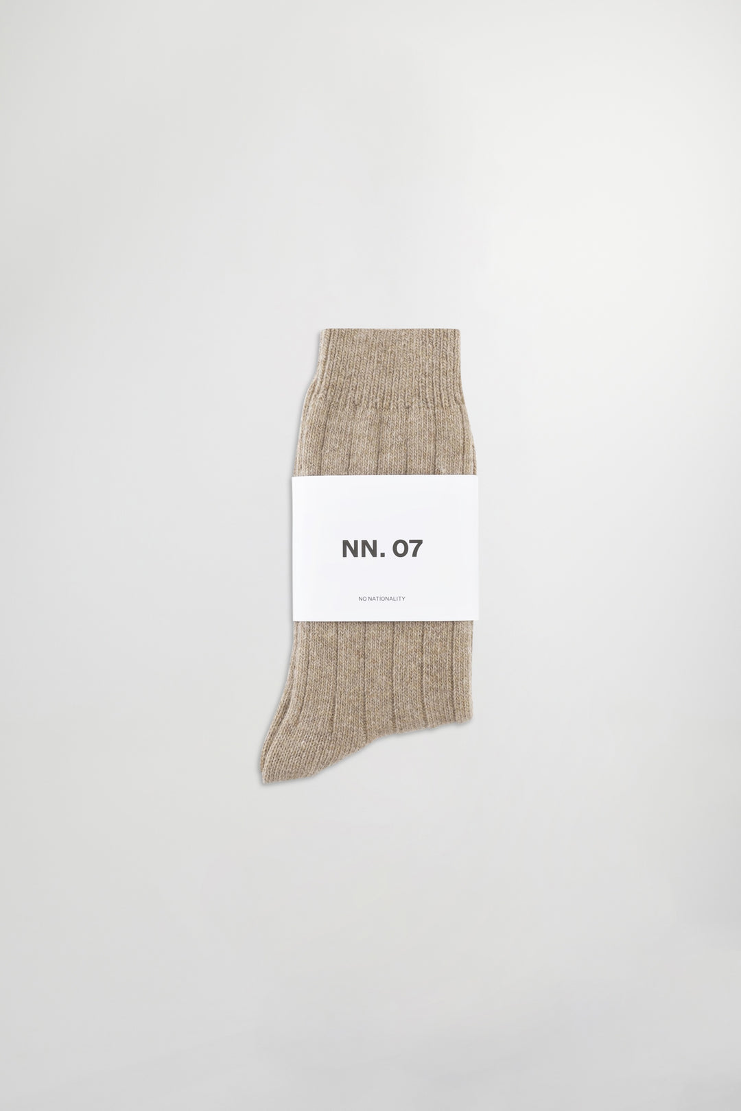 NN07 Sock One Logo 9055 Wool Sock in Timber Wolf | Buster McGee