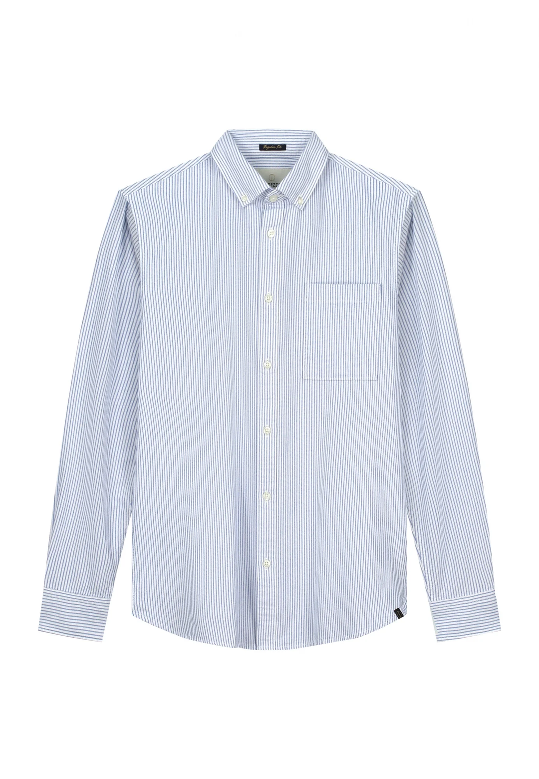 DSTREZZED Oliver Longsleeve Shirt in Navy/White Stripe | Buster McGee