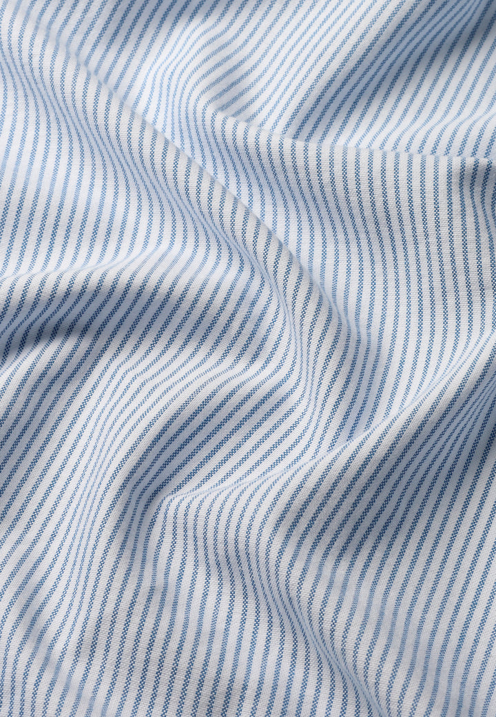 DSTREZZED Oliver Longsleeve Shirt in Navy/White Stripe | Buster McGee