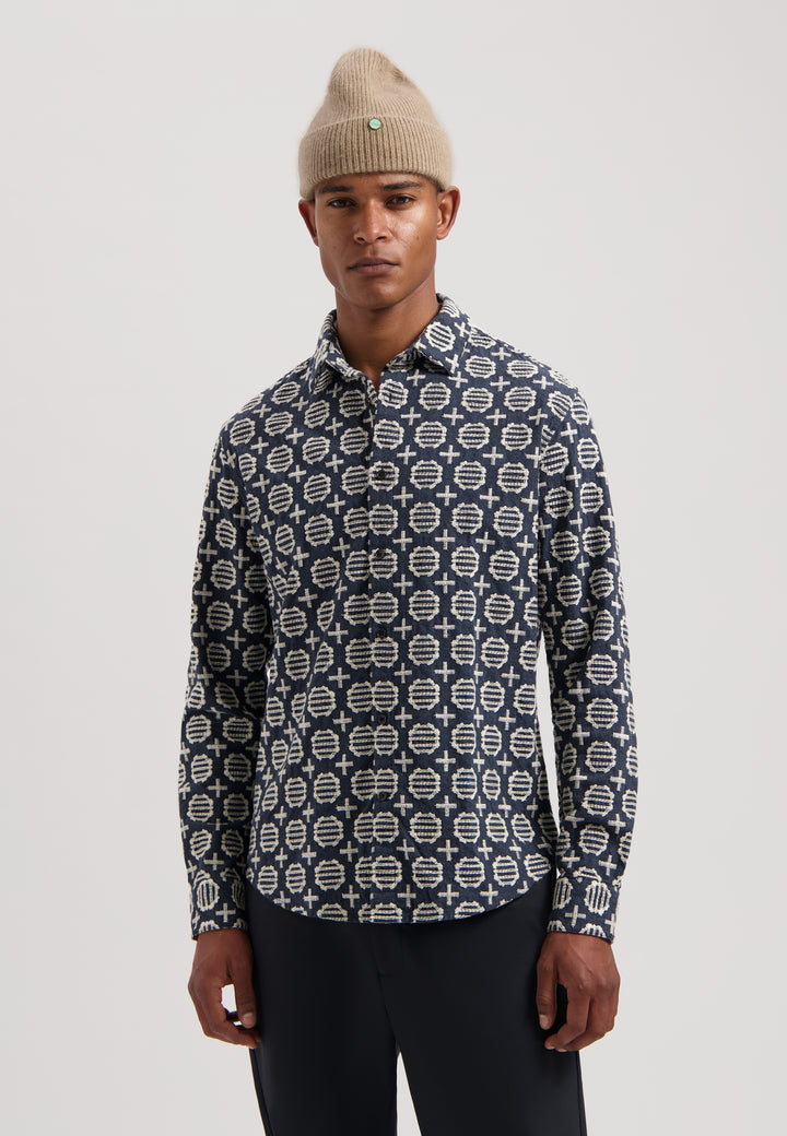 DSTREZZED Ray Longsleeve Shirt in Collegiate Blue | Buster McGee