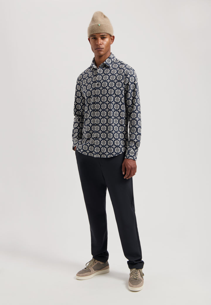 DSTREZZED Ray Longsleeve Shirt in Collegiate Blue | Buster McGee
