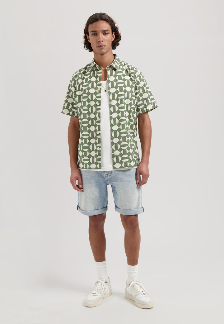 Dstrezzed Aly Shortsleeve Shirt in Light Army | Buster McGee