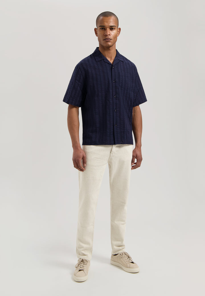 Dstrezzed Sirius Resort Shirt in Dark Navy | Buster McGee