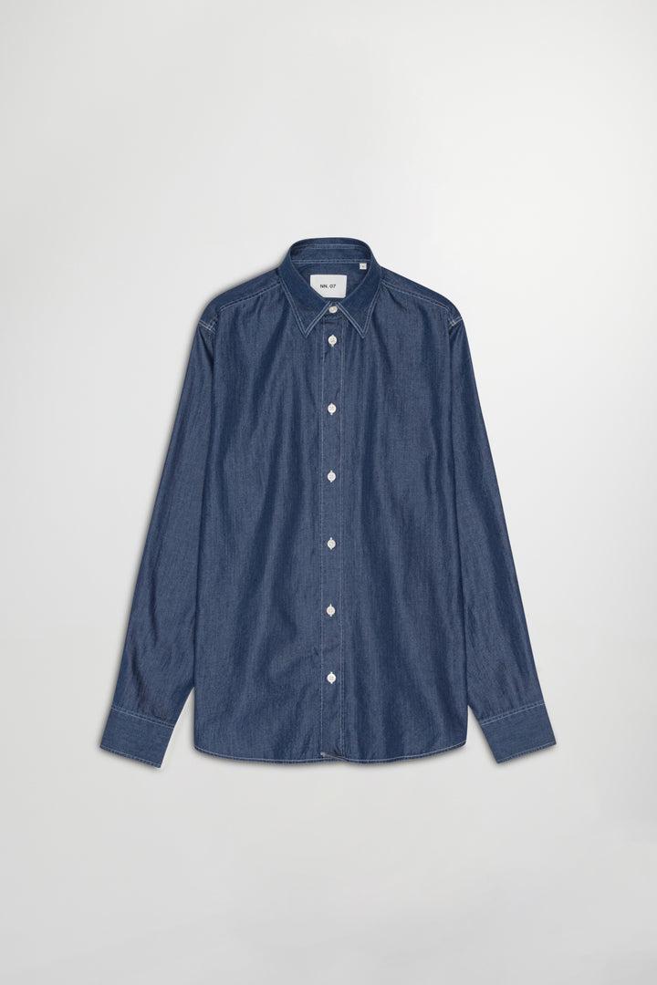 NN07 Colby 5765 Longsleeve Shirt in Medium Indigo | Buster McGee