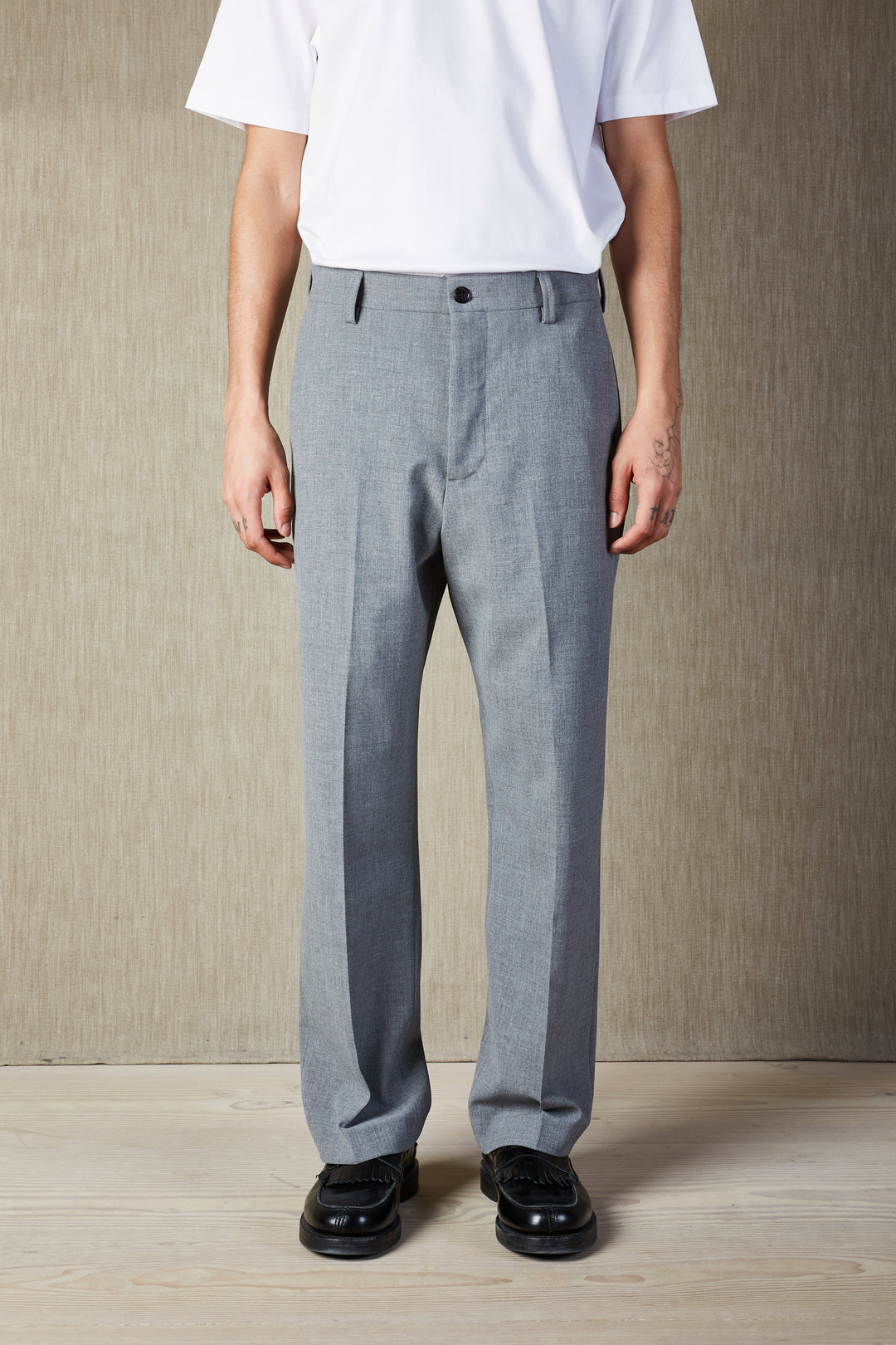 NN07 Paw 1903 Relaxed Fit Pant in Grey Melange | Buster McGee