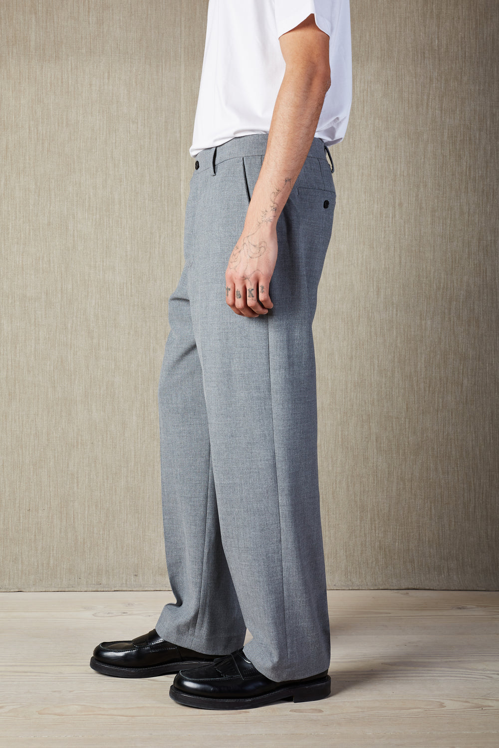 NN07 Paw 1903 Relaxed Fit Pant in Grey Melange | Buster McGee