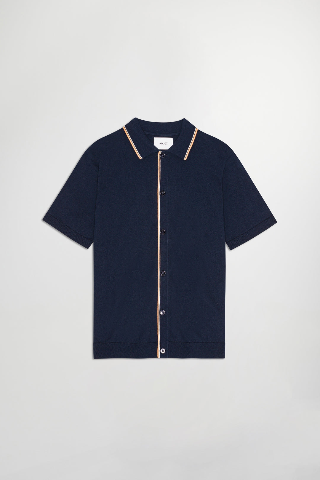 NN07 Nolan 6561 SS Knitted Polo in Navy Blue | Buster McGee