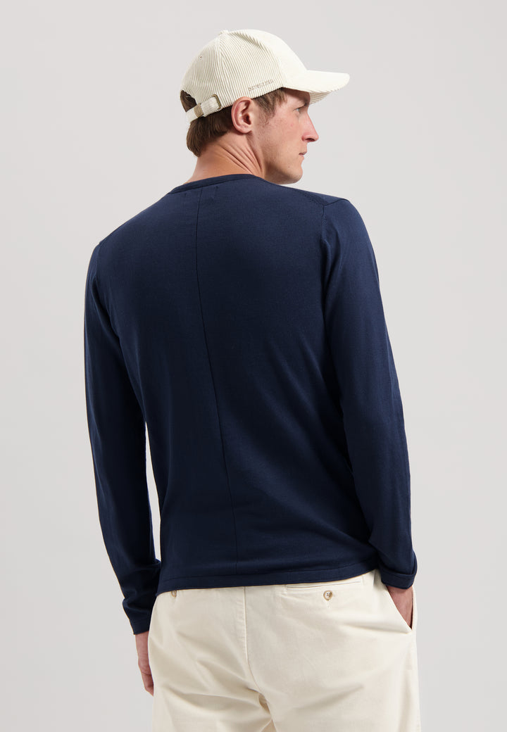 DSTREZZED Gage Cotton Crewneck in Dark Navy | Buster McGee