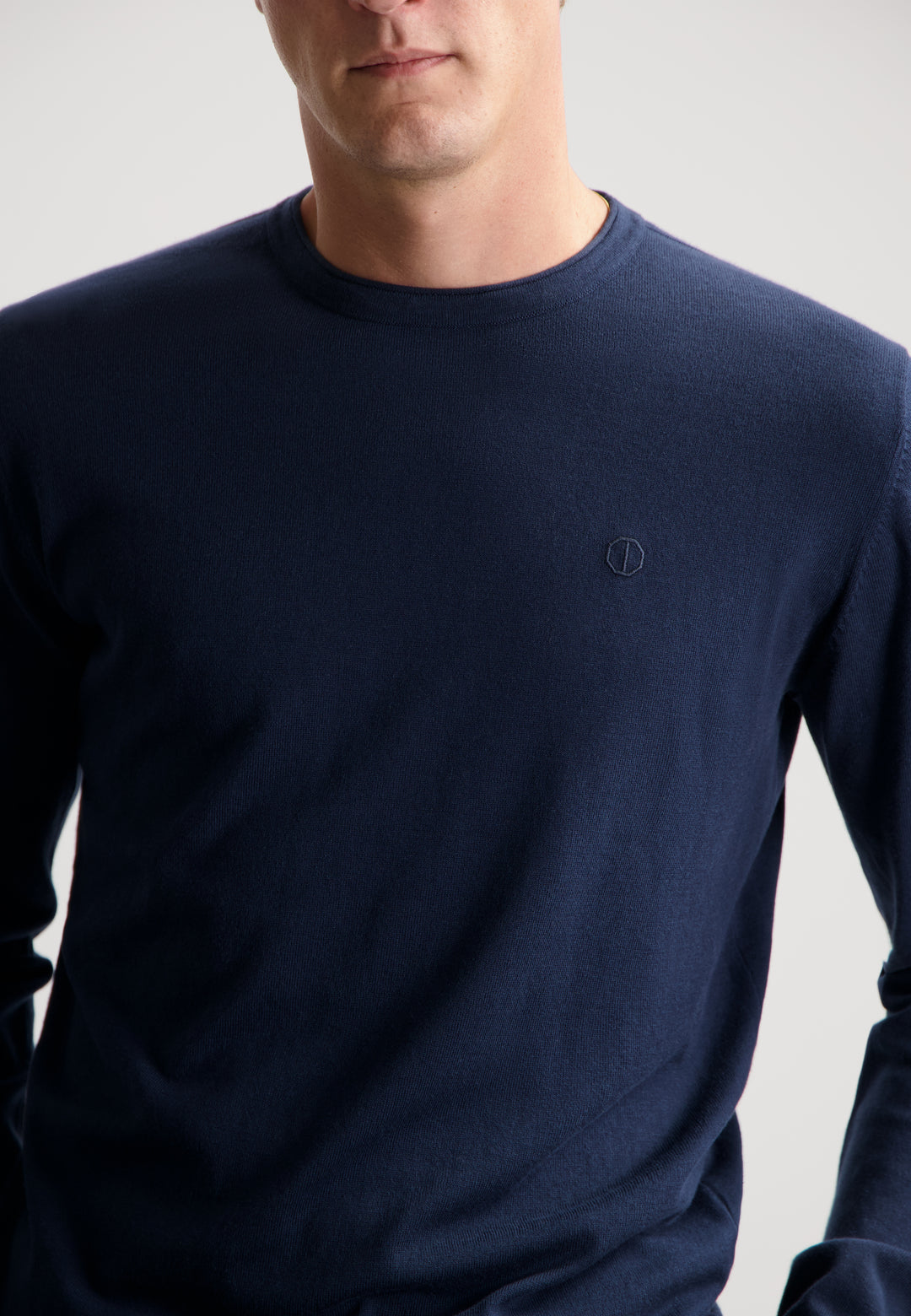 DSTREZZED Gage Cotton Crewneck in Dark Navy | Buster McGee