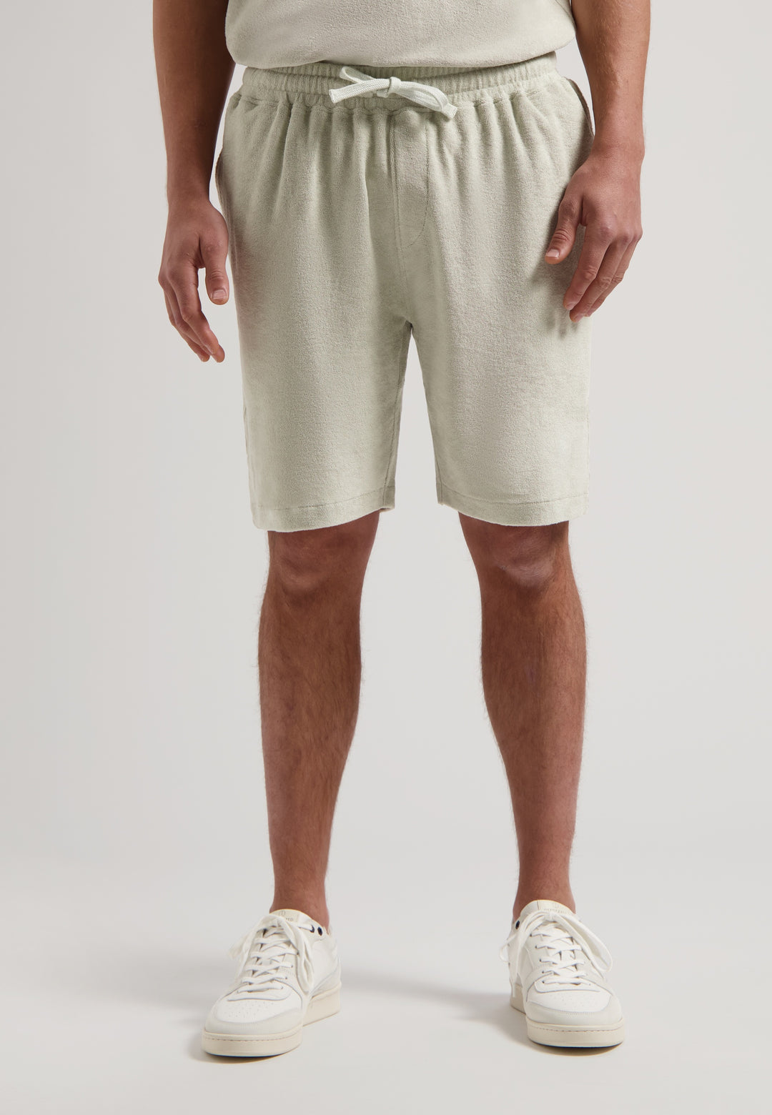 Dstrezzed Logan Towelling Shorts in Silver Birch | Buster McGee