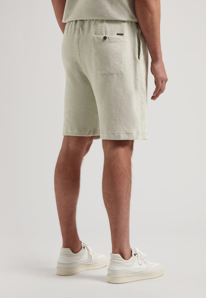 Dstrezzed Logan Towelling Shorts in Silver Birch | Buster McGee