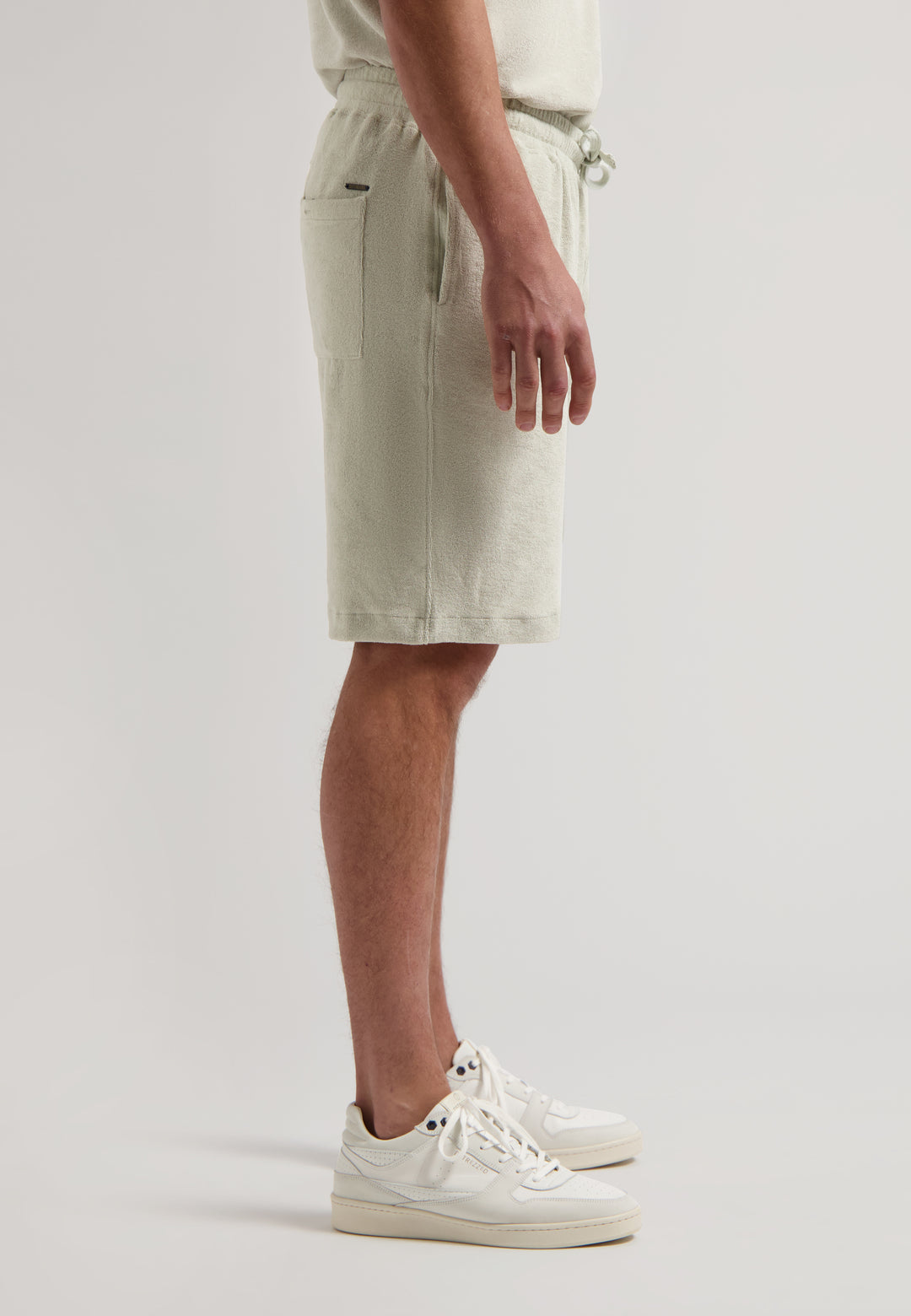 Dstrezzed Logan Towelling Shorts in Silver Birch | Buster McGee