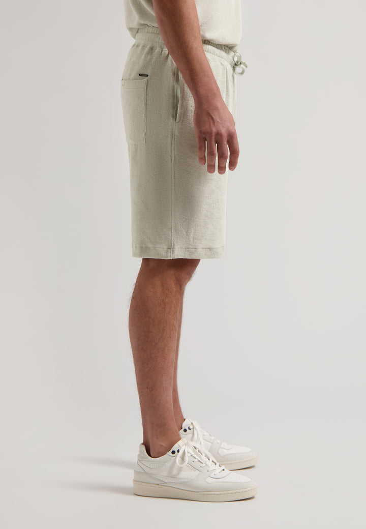 Dstrezzed Logan Towelling Shorts in Silver Birch | Buster McGee