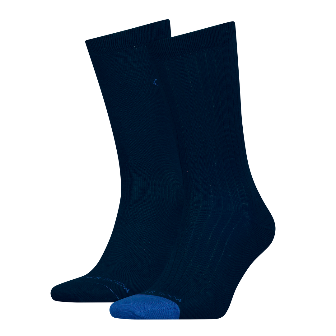 Classic Ribbed Socks 2 Pack in Navy | Buster McGee