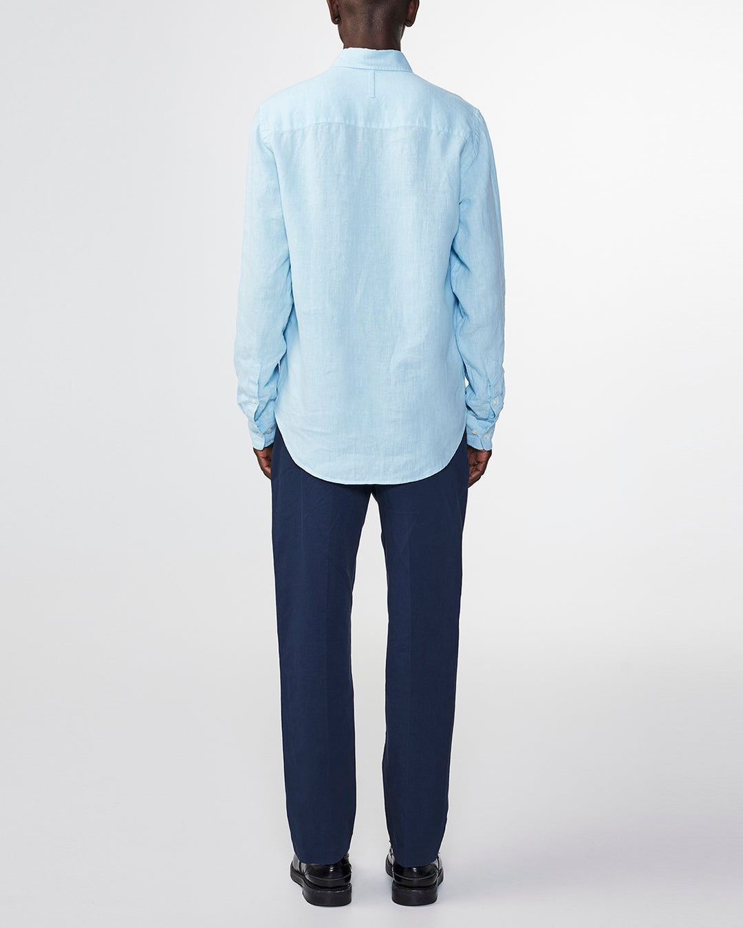NN07 Arne BD 5706 Linen Shirt in Ashley Blue | Buster McGee