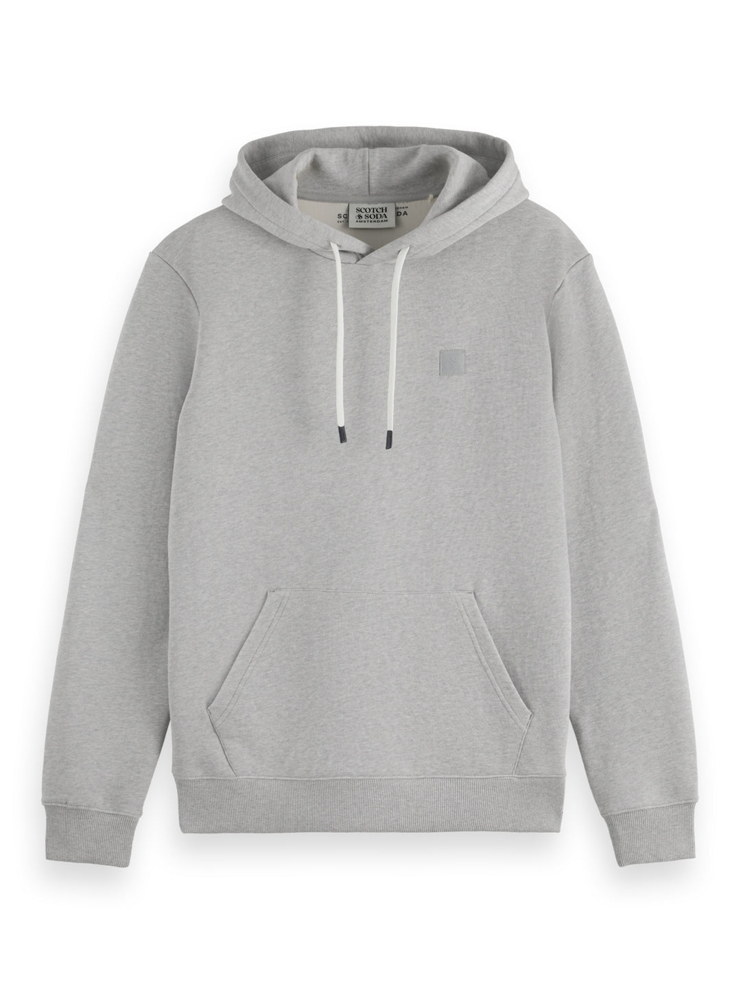 Scotch & Soda CORE Logo Hoodie in Grey Melange | Buster McGee