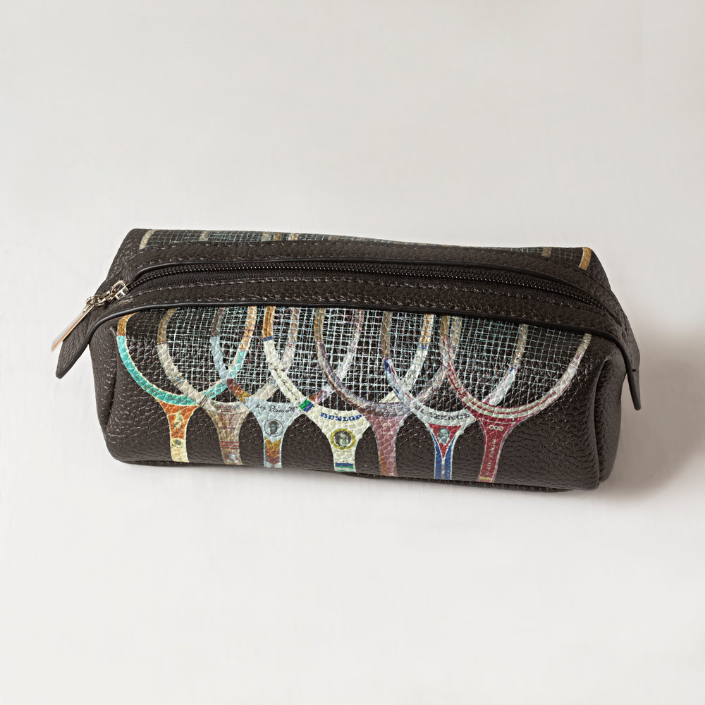Sporting Nation - Racquet Line Up Toiletry Bag in Black | Buster McGee