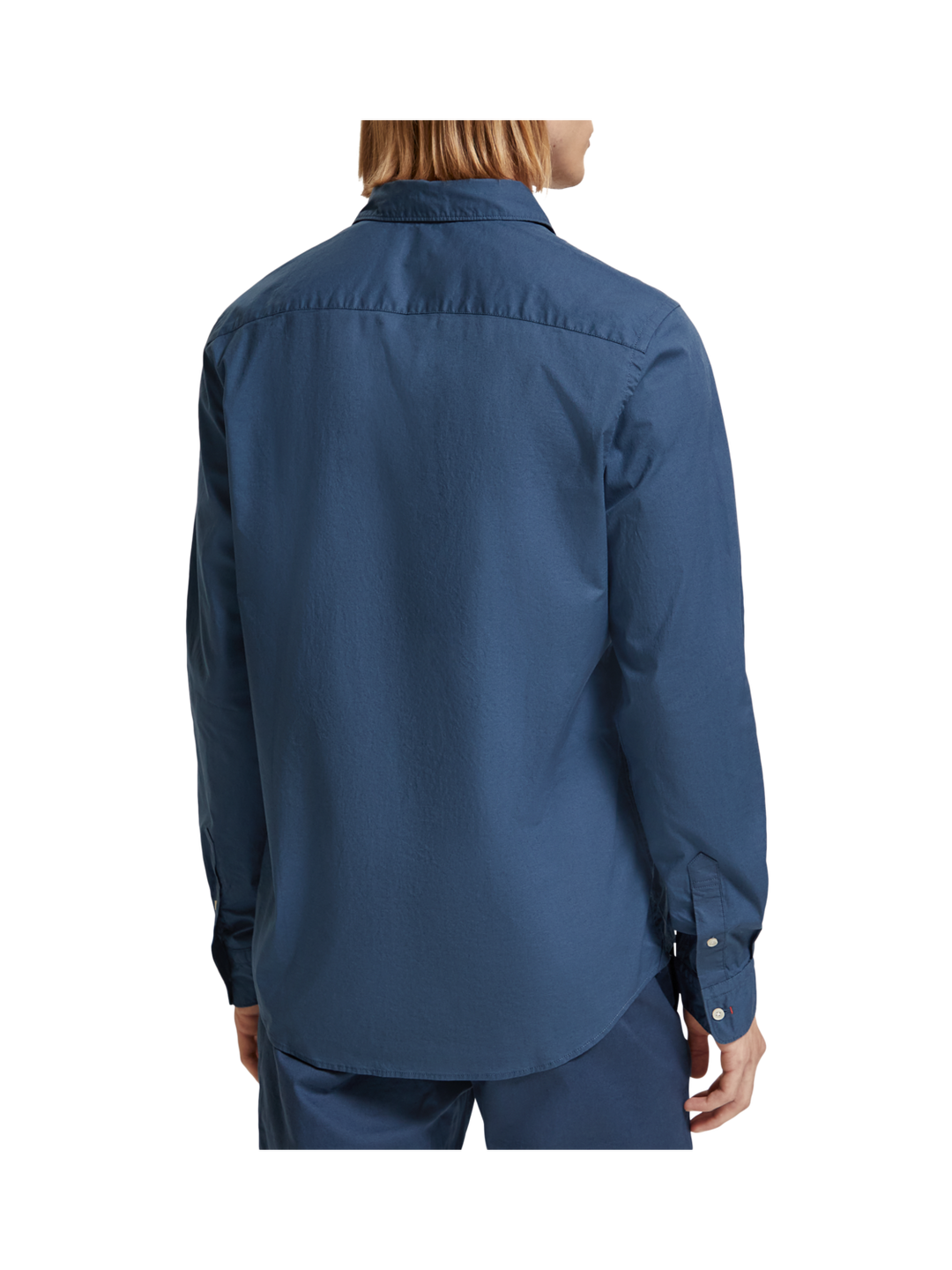 Essential Slim Fit Poplin Shirt in Storm Blue | Buster McGee