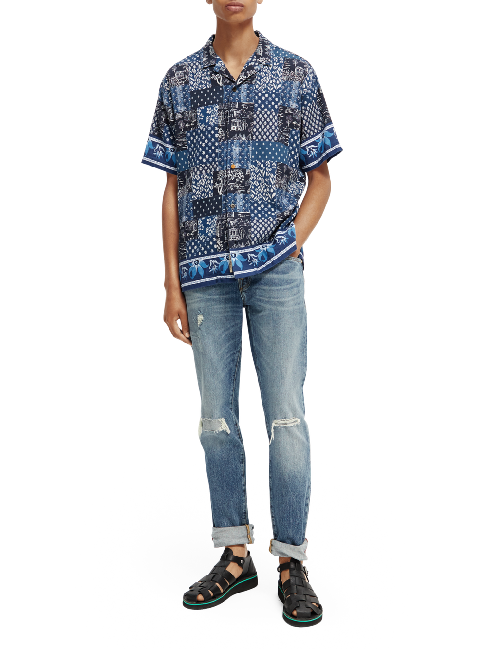 Basket Weave Short Sleeved Hawaiian Shirt Combo A 0217 | Buster McGee