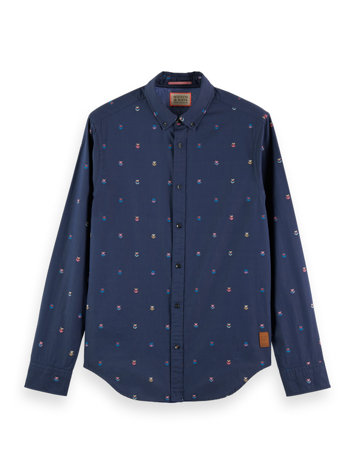 Slim-Fit Fil-Coupe Jacquard Shirt Combo C 0219 | Buster McGee