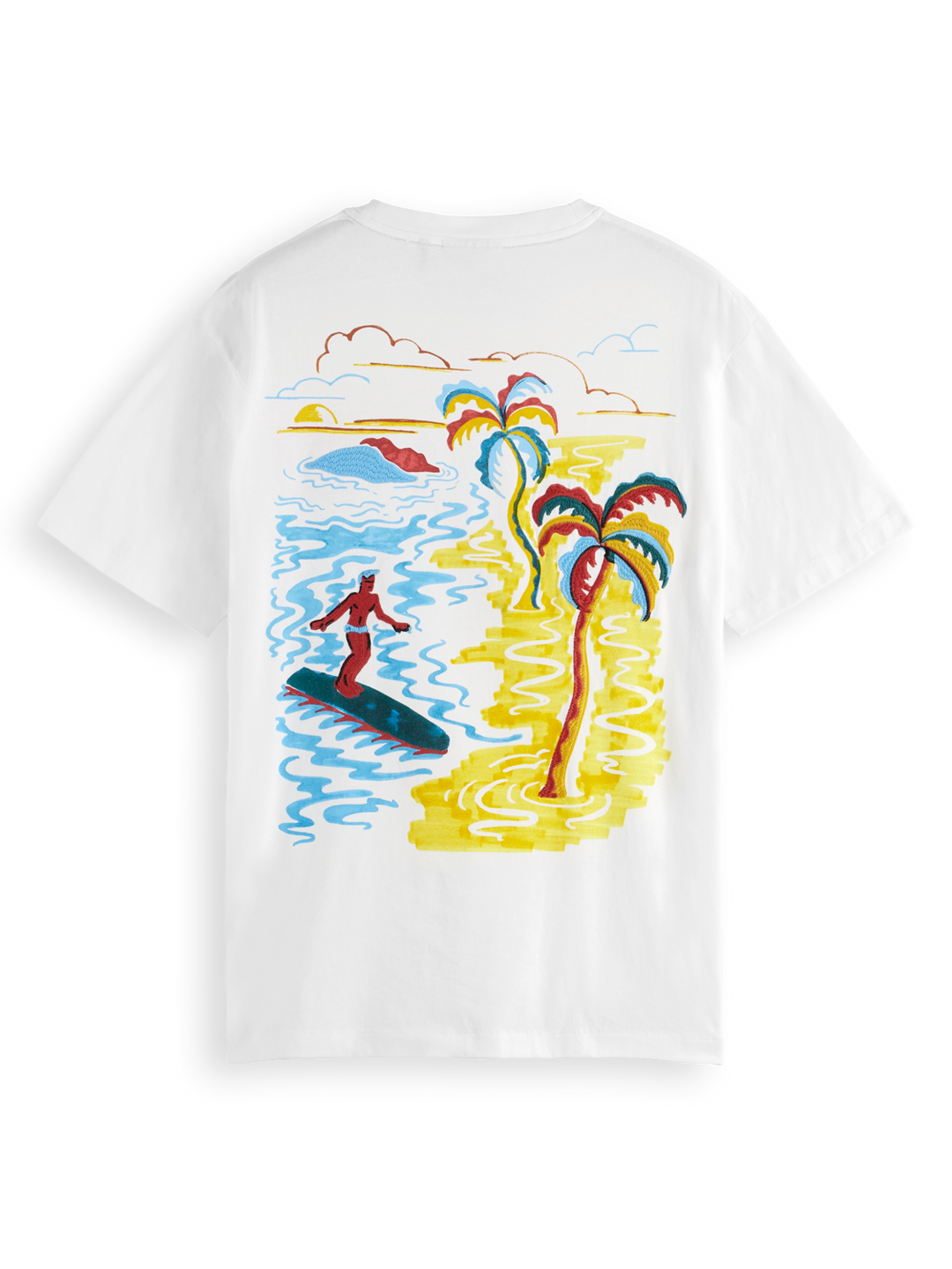 Front Back Artwork Tee in White | Buster McGee Daylesford
