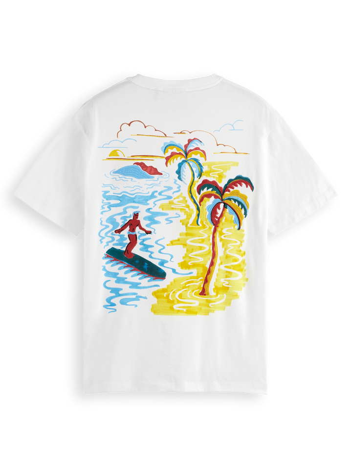 Front Back Artwork Tee in White | Buster McGee Daylesford