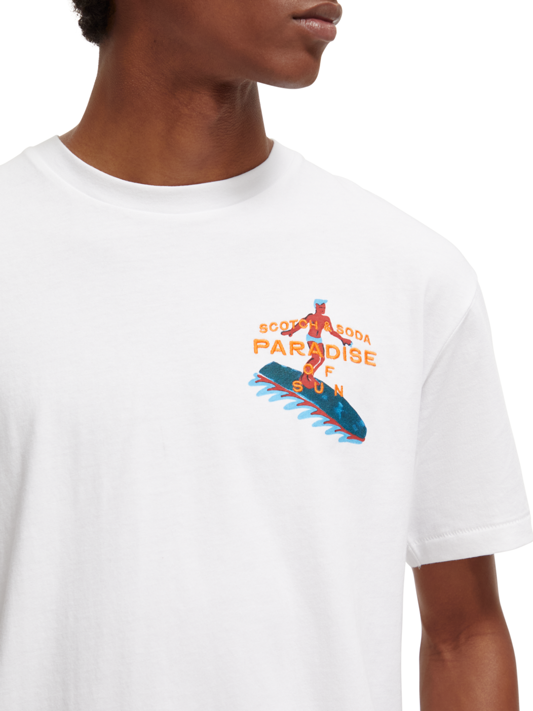 Front Back Artwork Tee in White | Buster McGee Daylesford