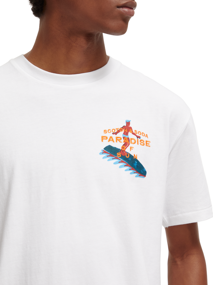 Front Back Artwork Tee in White | Buster McGee Daylesford