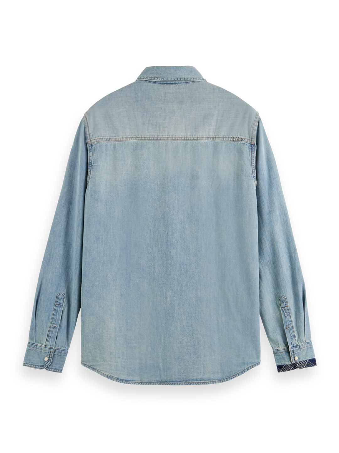 Washed Indigo Patchwork Western Shirt | Buster McGee