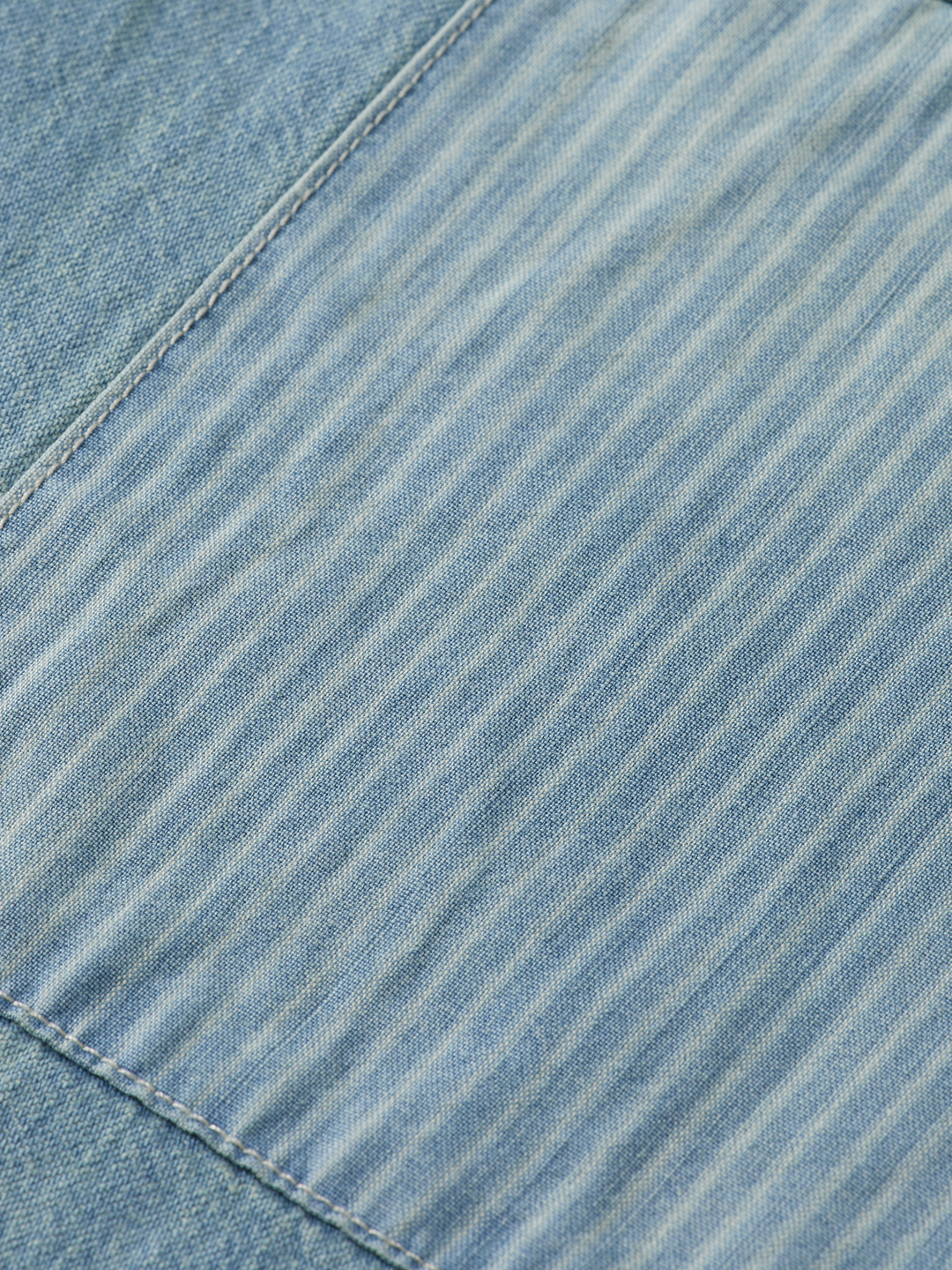 Washed Indigo Patchwork Western Shirt | Buster McGee