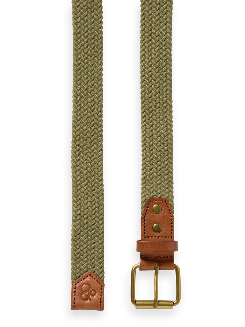 Braided Canvas Cord Belt in Khaki | Buster McGee Daylesford