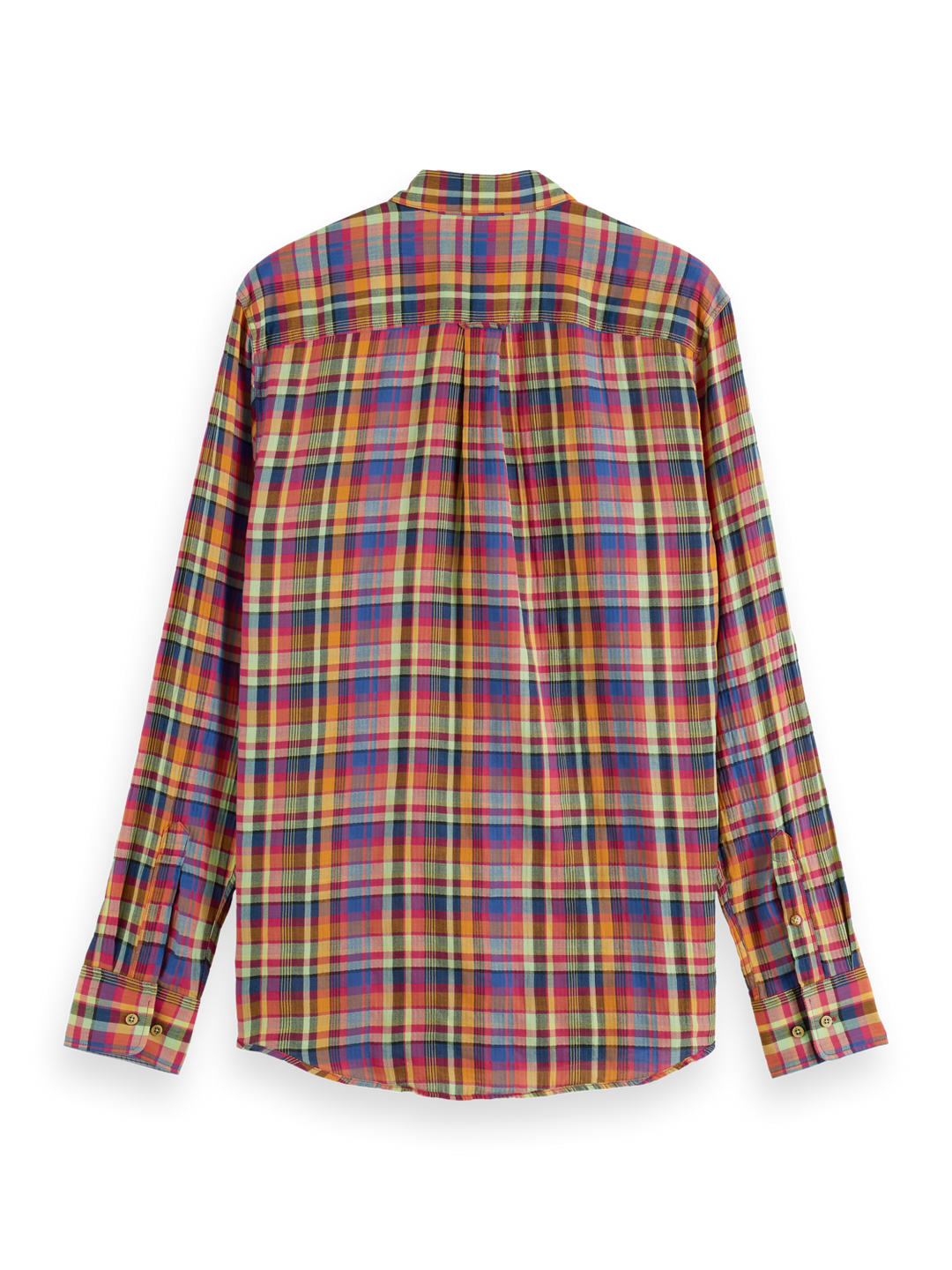 Lightweight Seersucker Shirt in Red Multi Check | Buster McGee