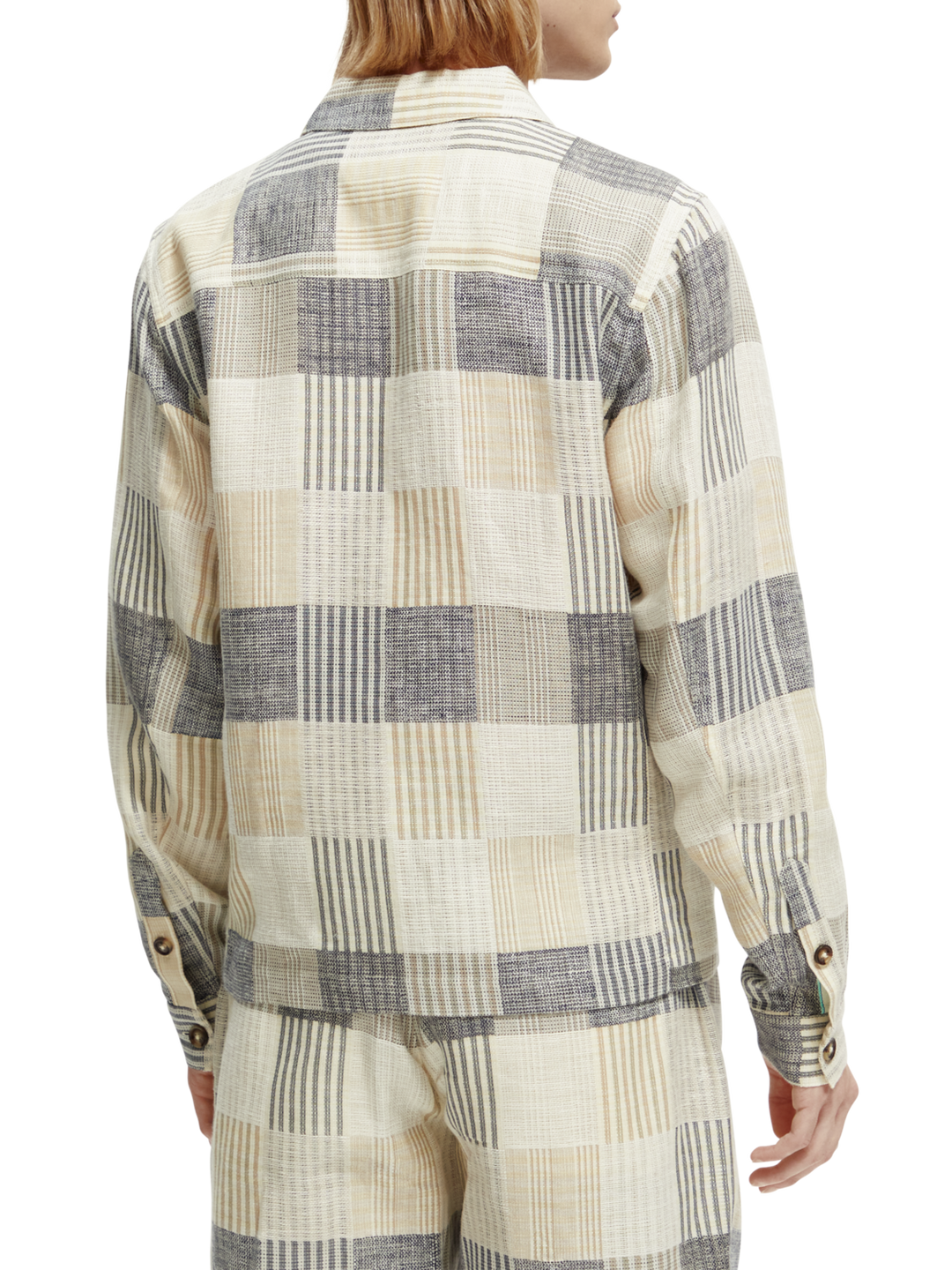 Jacquard Check Overshirt in Blue Check | Buster McGee Daylesford