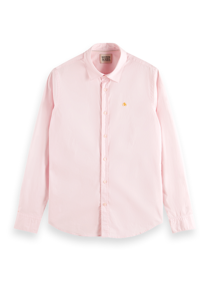 Essential Slim Fit Poplin Shirt in Pink Cloud | Buster McGee