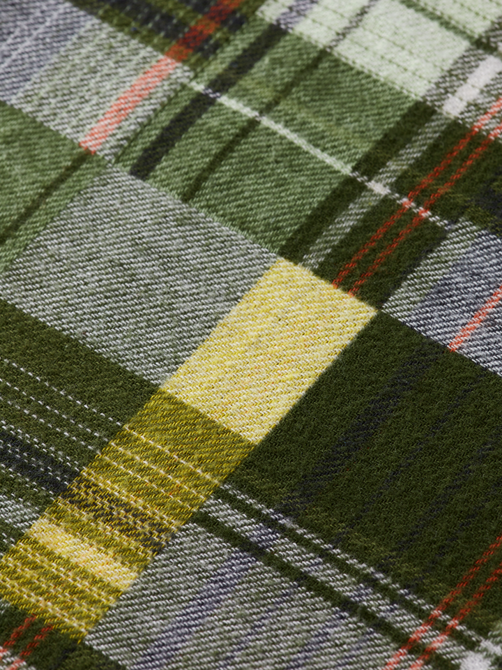 Flannel Check Shirt in Green Check