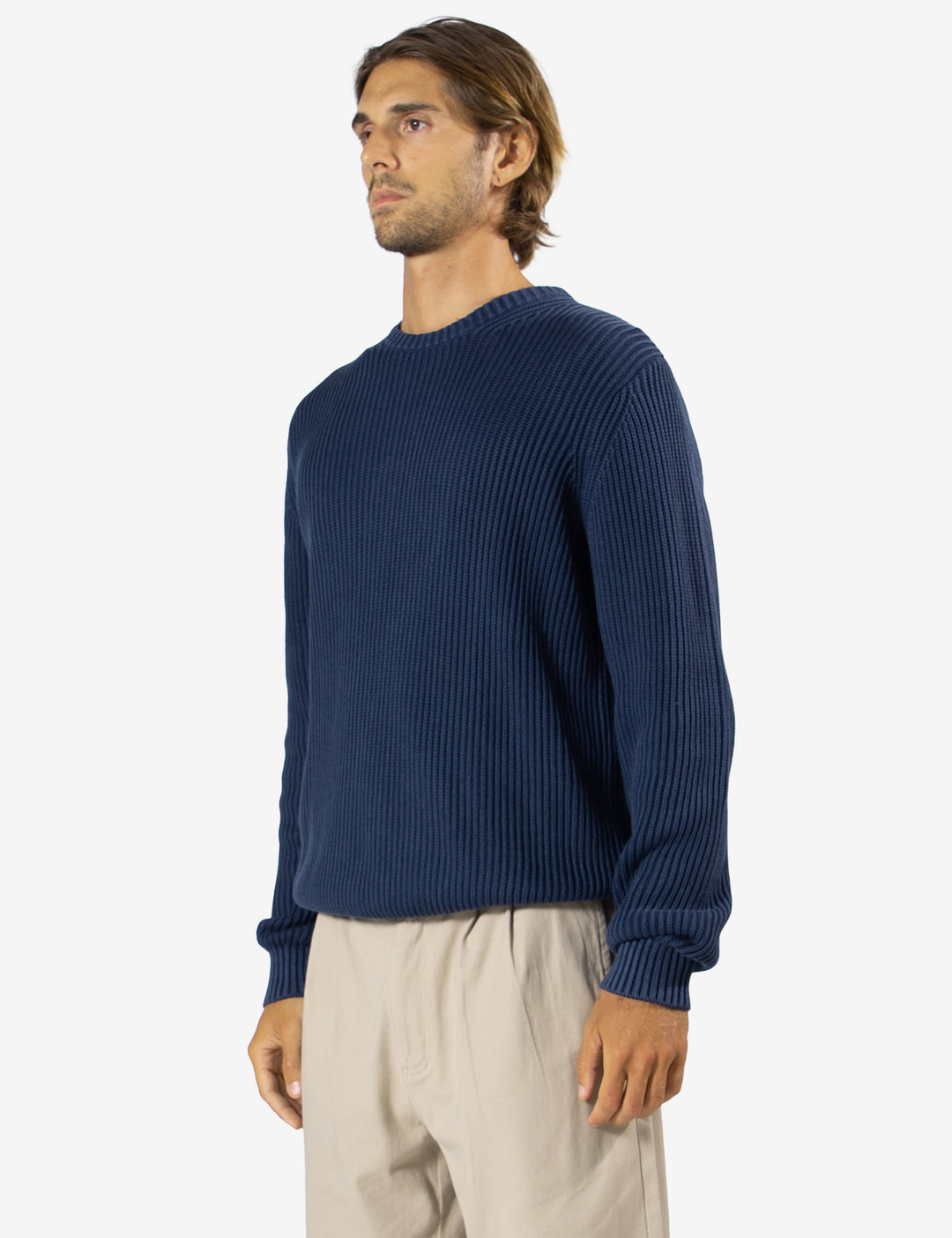 Mr Simple Fisher Chunky Knit in Navy | Buster McGee