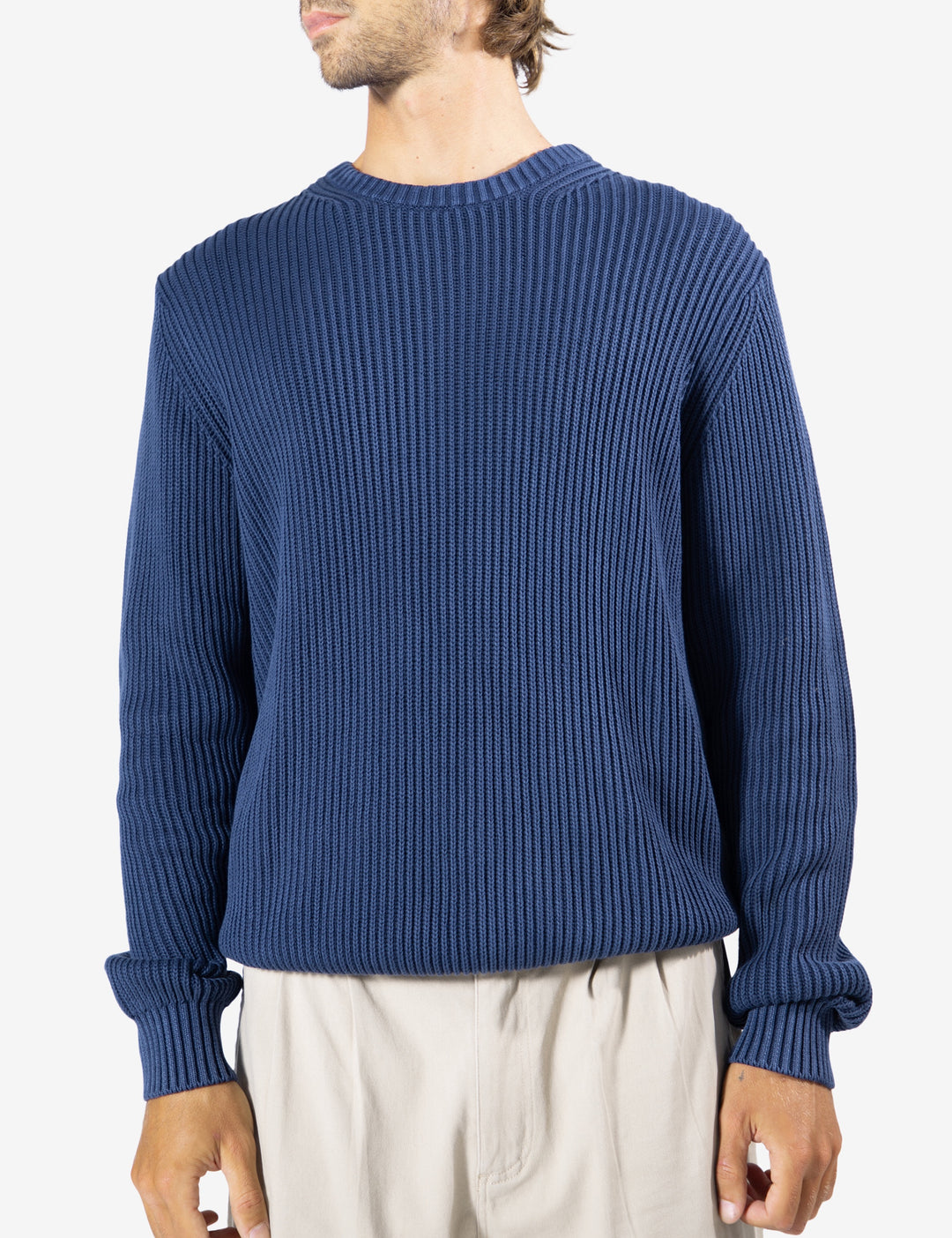 Mr Simple Fisher Chunky Knit in Navy | Buster McGee