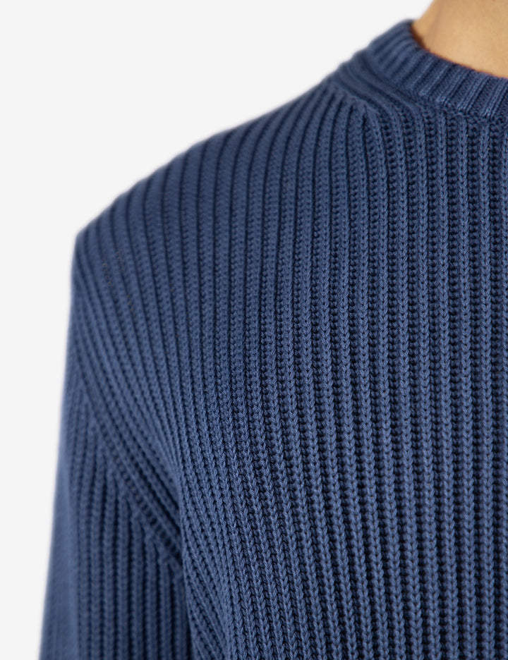Mr Simple Fisher Chunky Knit in Navy | Buster McGee