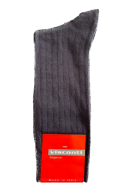 Visconti - Rib Wool-Blend Socks in Dark Navy | Buster McGee Daylesford