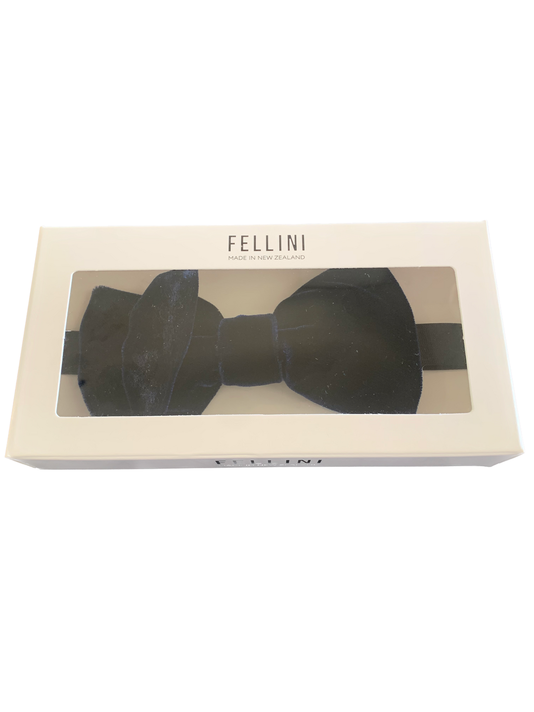 Fellini - Silk Blend Velvet Bow Tie in Navy | Buster McGee