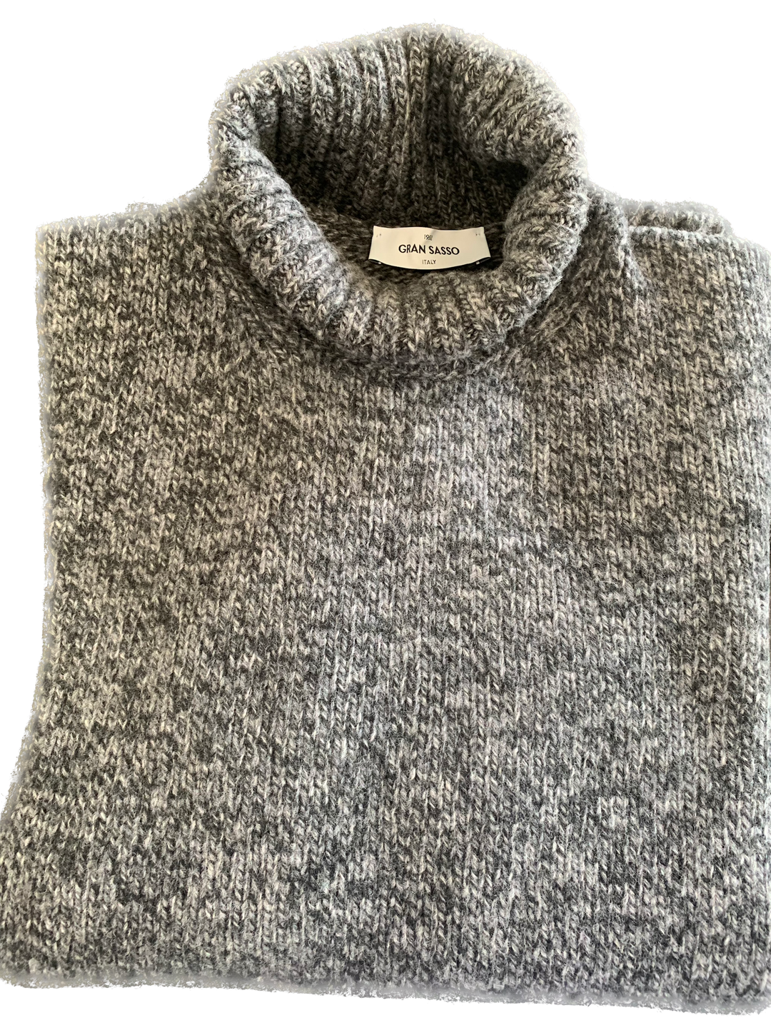 Gran Sasso - Turtleneck Lambswool Sweater in Grey Fleck | Buster McGee