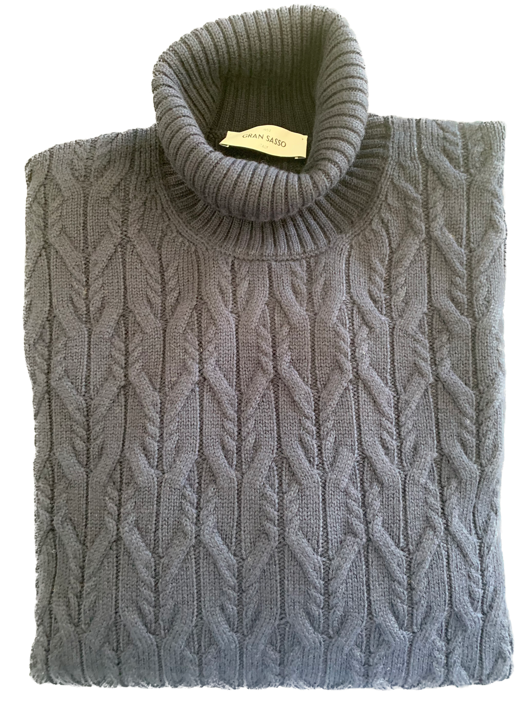 Gran Sasso - Merino Turtle Neck Knit in Navy Blue | Buster McGee
