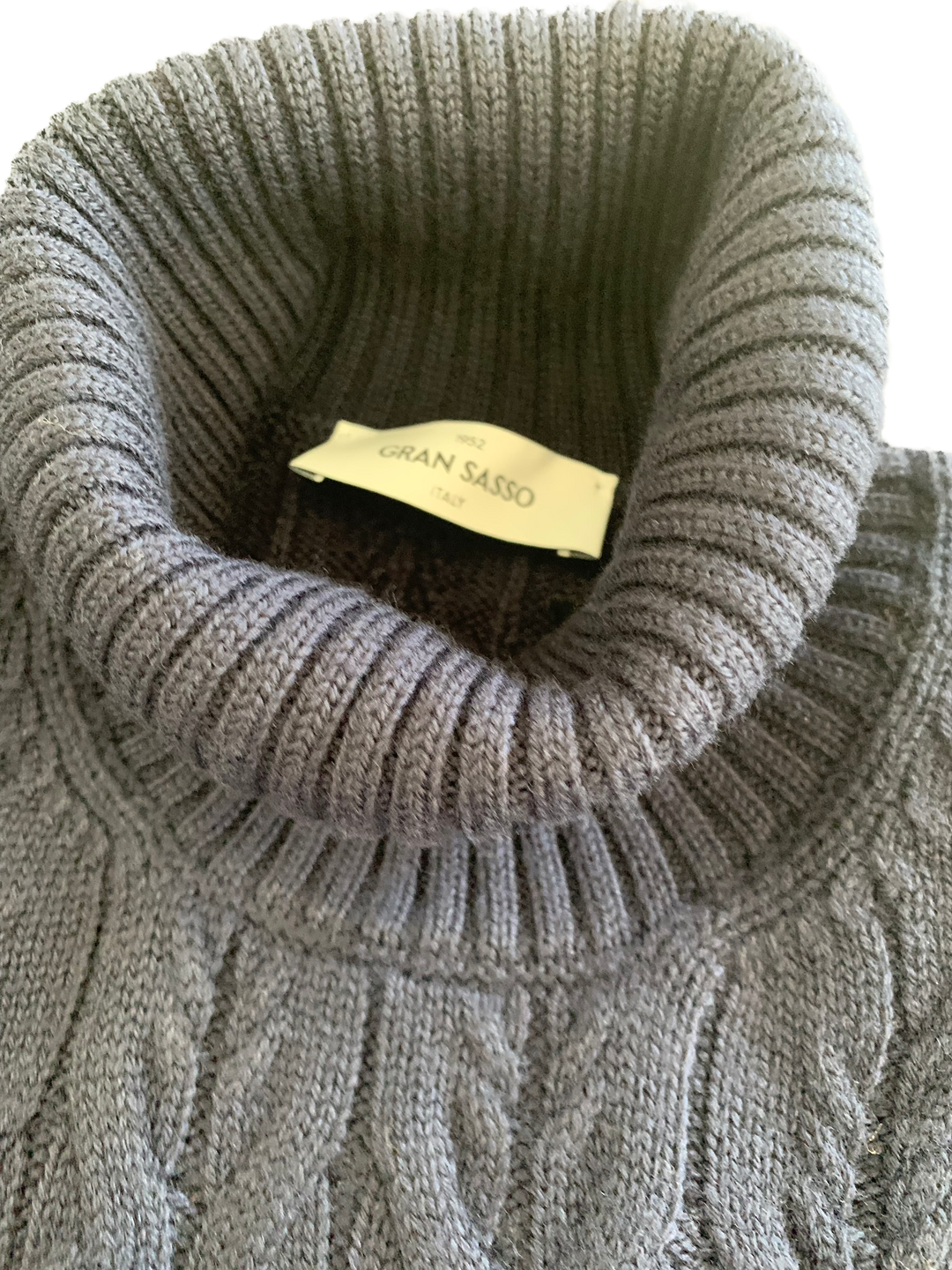 Gran Sasso - Merino Turtle Neck Knit in Navy Blue | Buster McGee