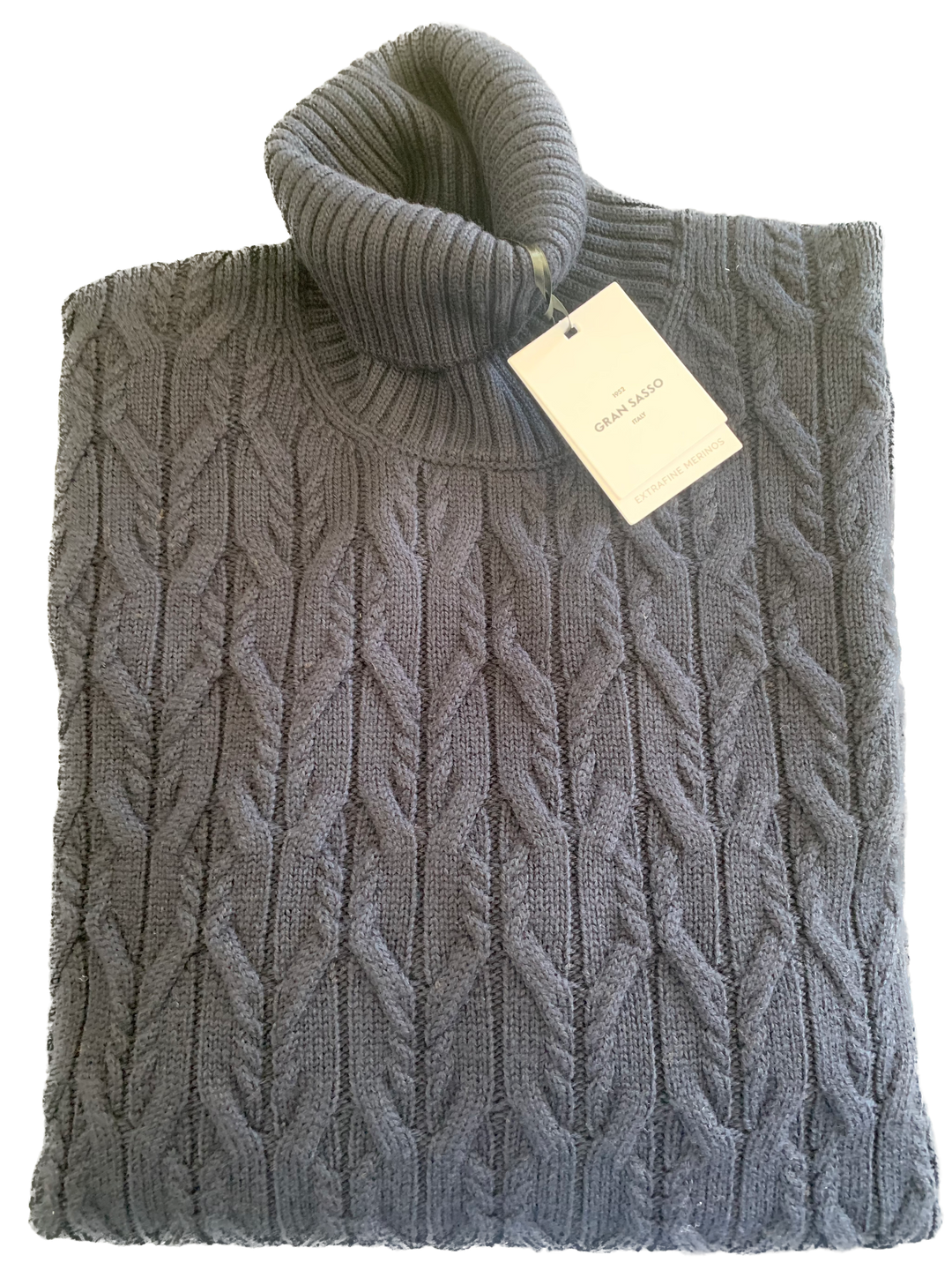 Gran Sasso - Merino Turtle Neck Knit in Navy Blue | Buster McGee