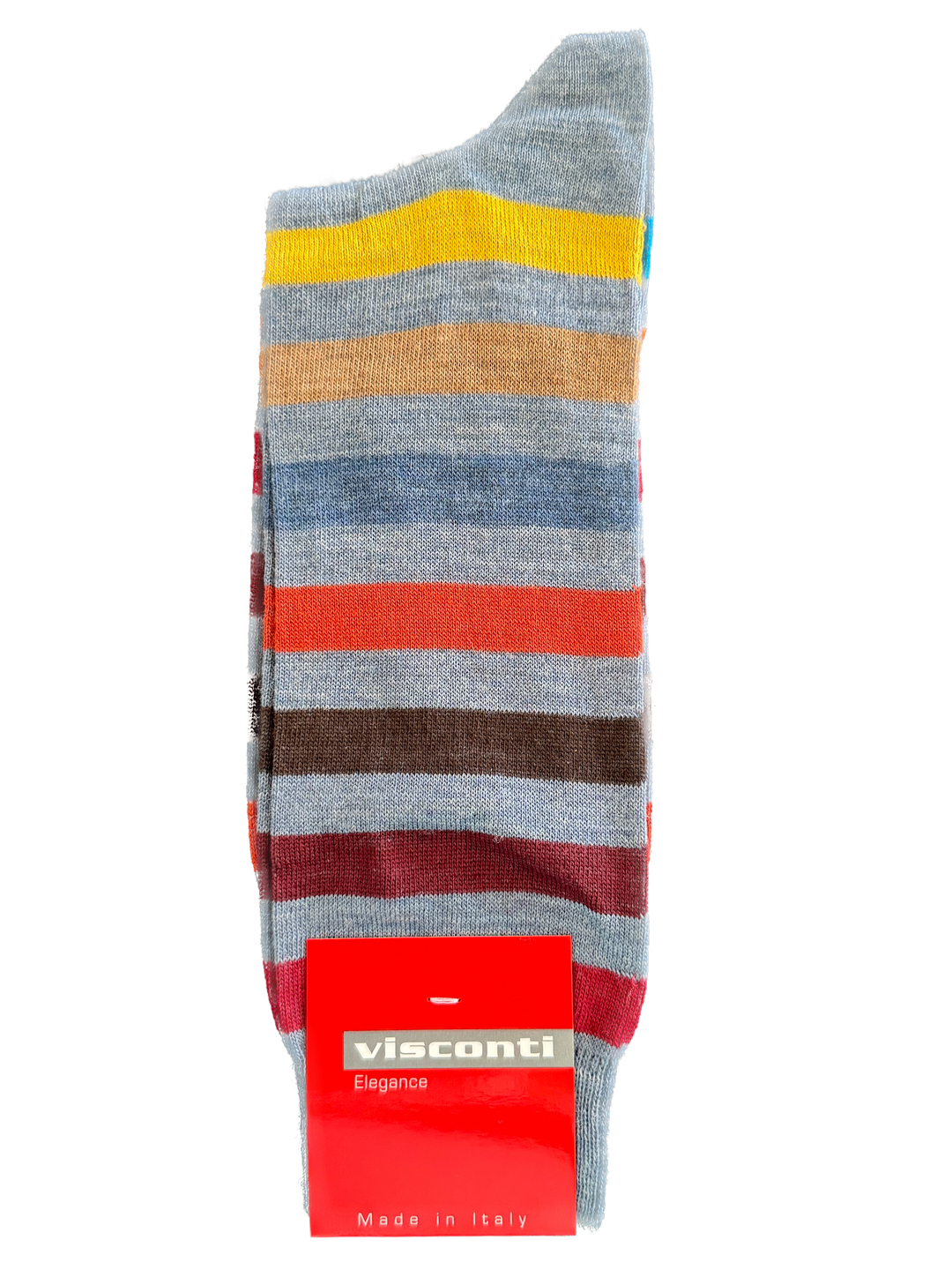 Visconti Block Stripe Wool Blend Socks in Fiume | Buster McGee