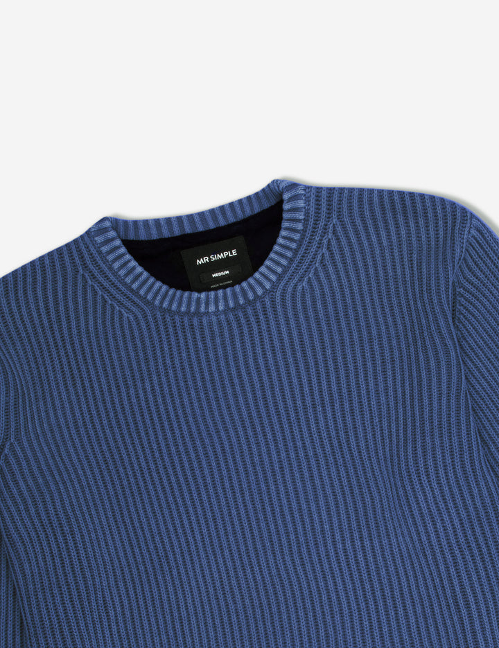 Mr Simple Fisher Chunky Knit in Navy | Buster McGee
