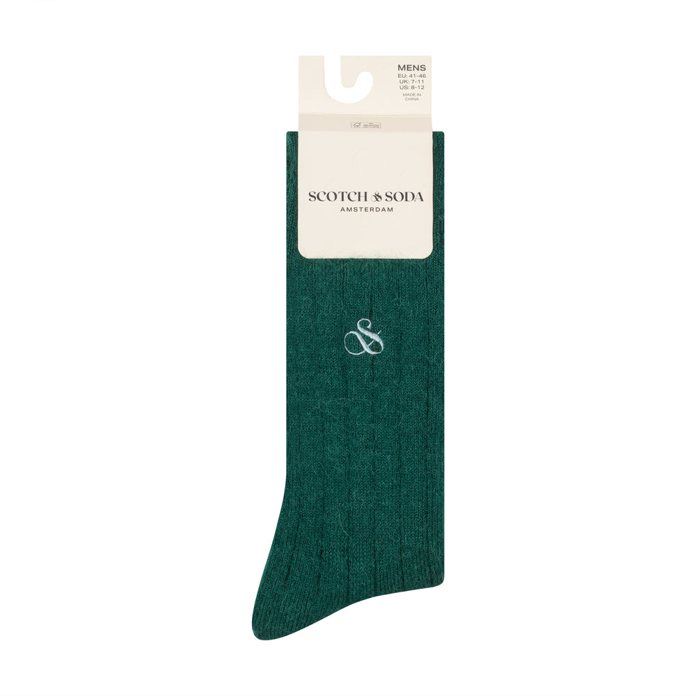 Scotch & Soda 1 Pack Men's Crew Socks in Green | Buster McGee