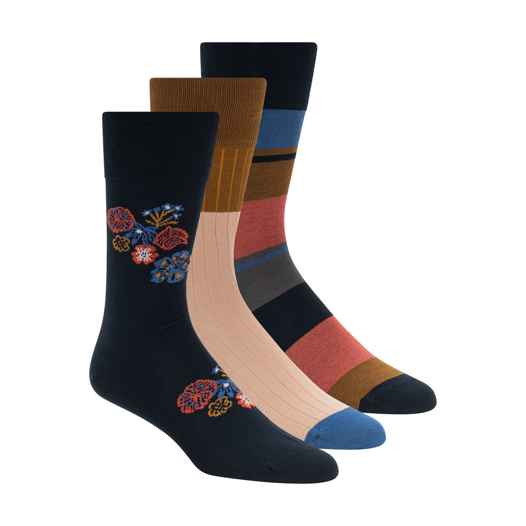 Scotch & Soda 3 Pack Men's Crew Socks in  Navy | Buster McGee