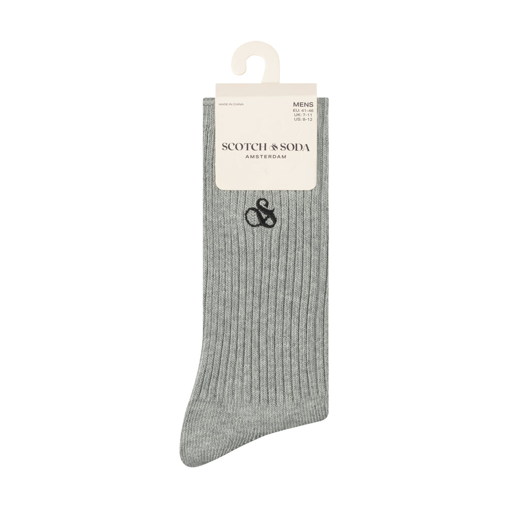 Scotch & Soda 3 Pack Men's Crew Socks in Gray/Black | Buster McGee