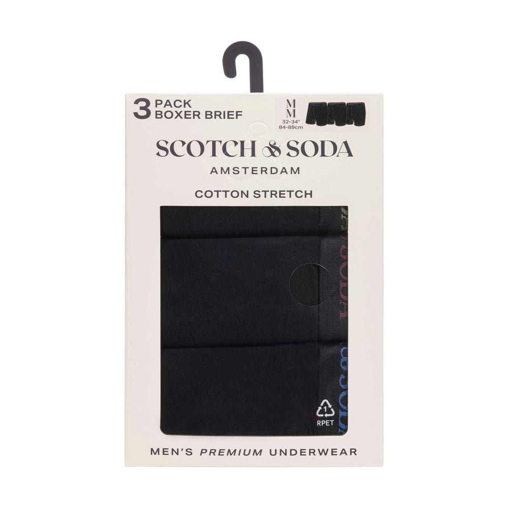 Scotch & Soda 3 Pack Men's Boxer Briefs in Black | Buster McGee